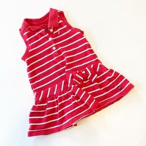 Nautica toddler girls red/white striped tunic dress